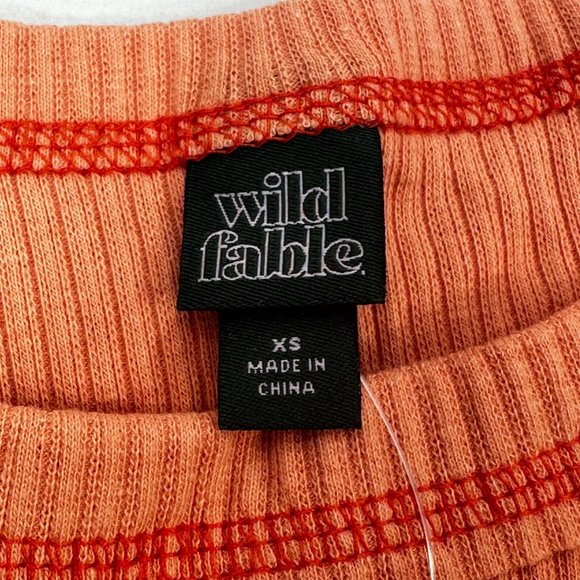 2 Piece Wild Fable Women's XS Blue Crop Sweater And Peach Ribbed T-Shirt New - Picture 16 of 16